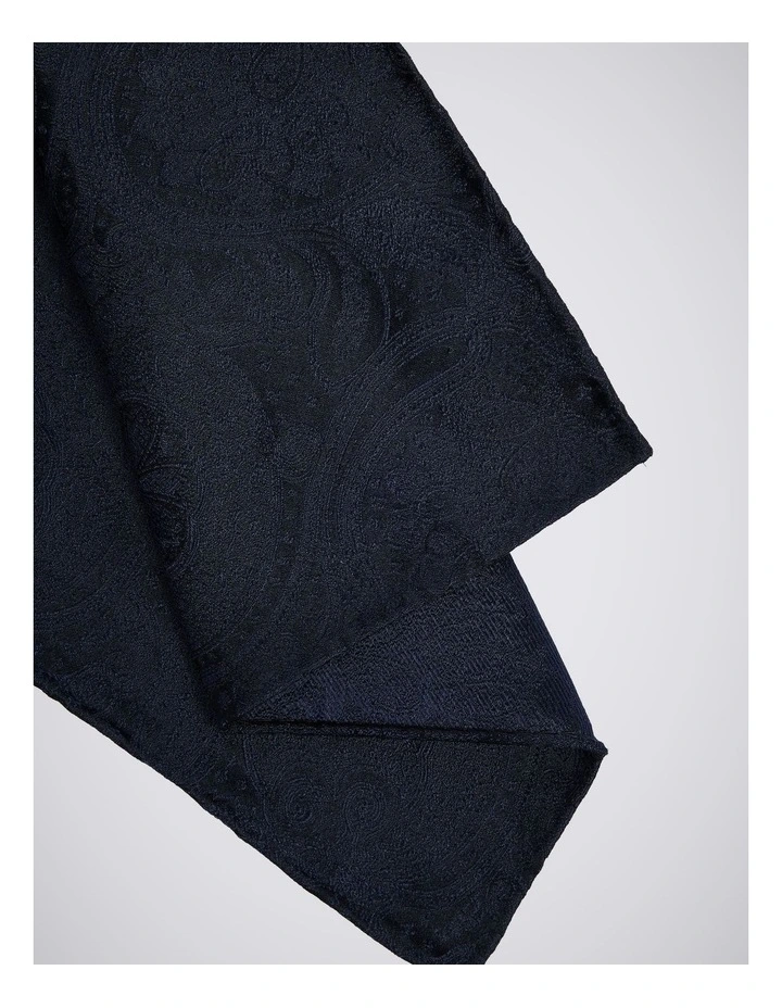 Navy Wedding Paisley Pocket Square image 2