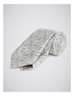 Italian Off-White Ditsy Floral Silk Tie
