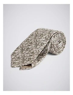 Italian Dusty Pink Ditsy Floral Silk Tie