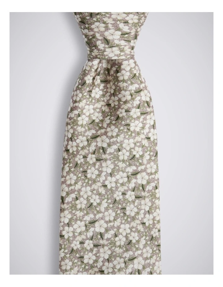 Italian Dusty Pink Ditsy Floral Silk Tie image 2