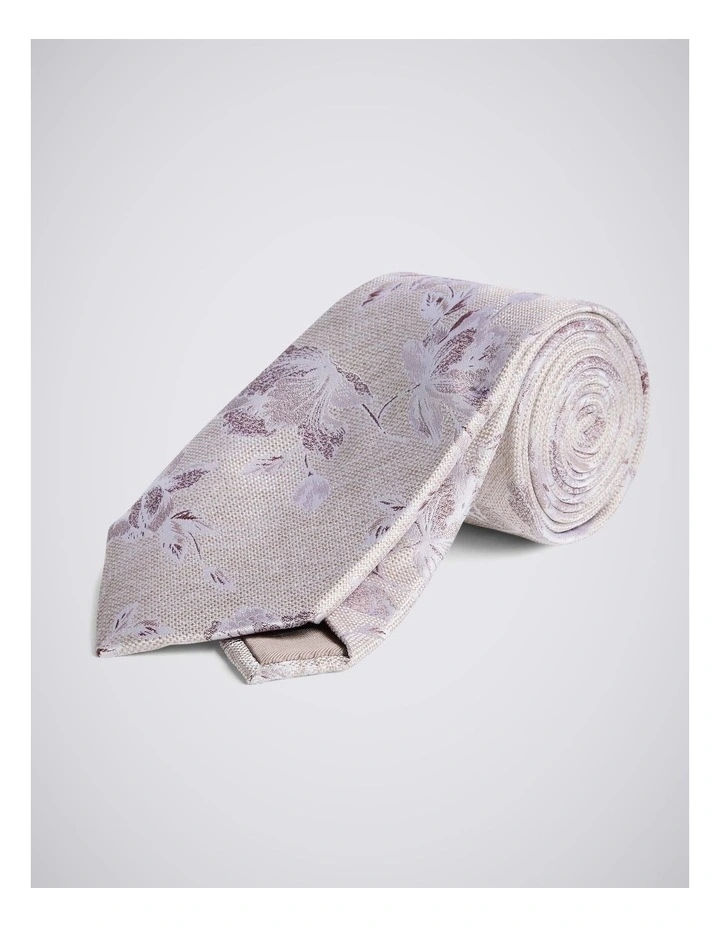 Dusty Pink Floral Silk Tie image 1