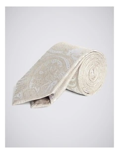 Champagne Wedding Paisley Silk Tie