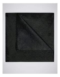Black Wedding Paisley Pocket Square