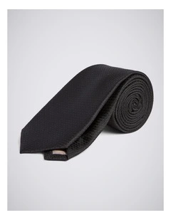 Black Textured Tie