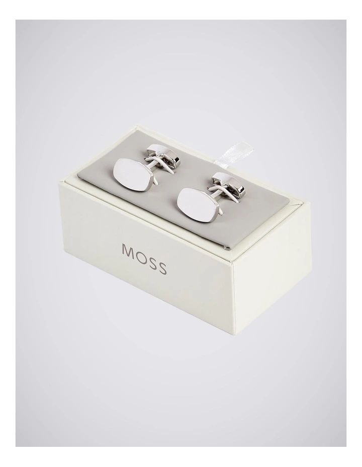 Silver Brushed Cufflinks image 2