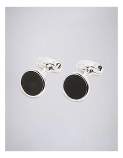 Silver Onyx Cufflinks