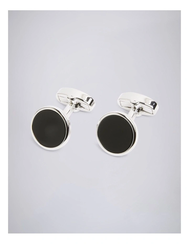 Silver Onyx Cufflinks image 1