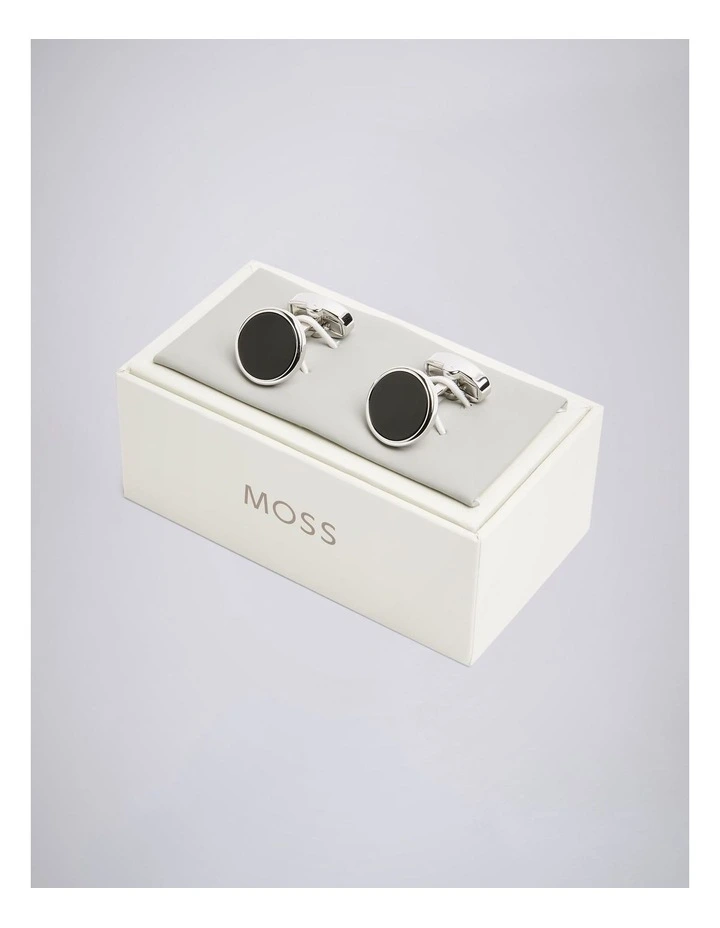 Silver Onyx Cufflinks image 2