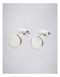 Silver Mother of Pearl Cufflinks