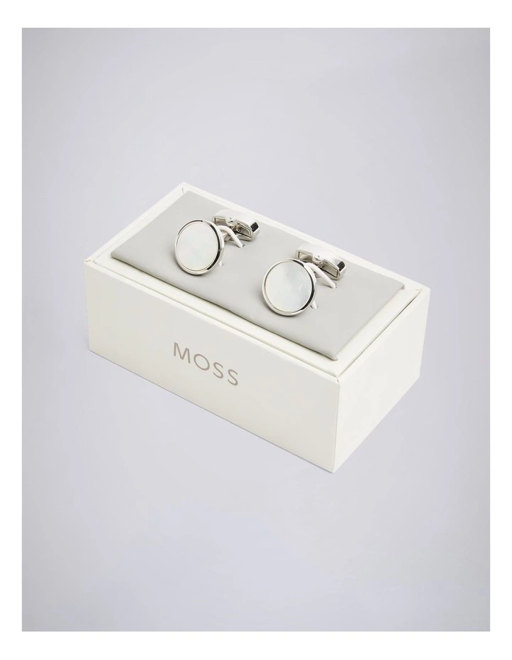 Silver Mother of Pearl Cufflinks image 2