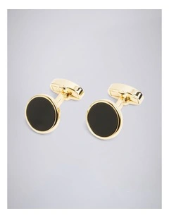 Gold Onyx Cufflinks