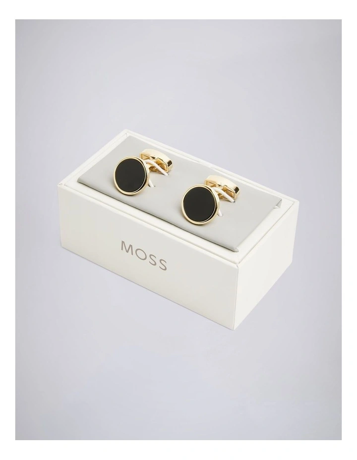 Gold Onyx Cufflinks image 2