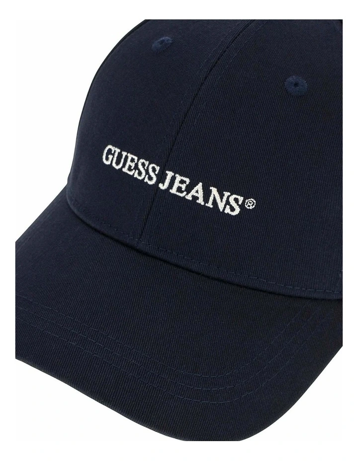 Guess Jeans 3D Embro Baseball Cap in Blue image 3
