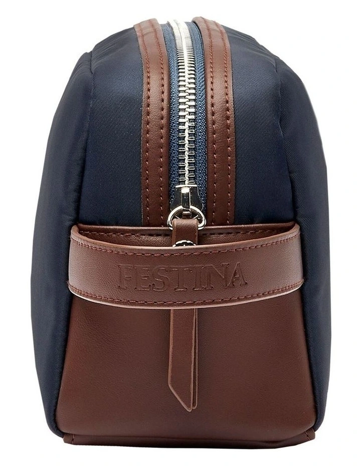 Festina Toiletry Bag Button Navy/Brown image 4
