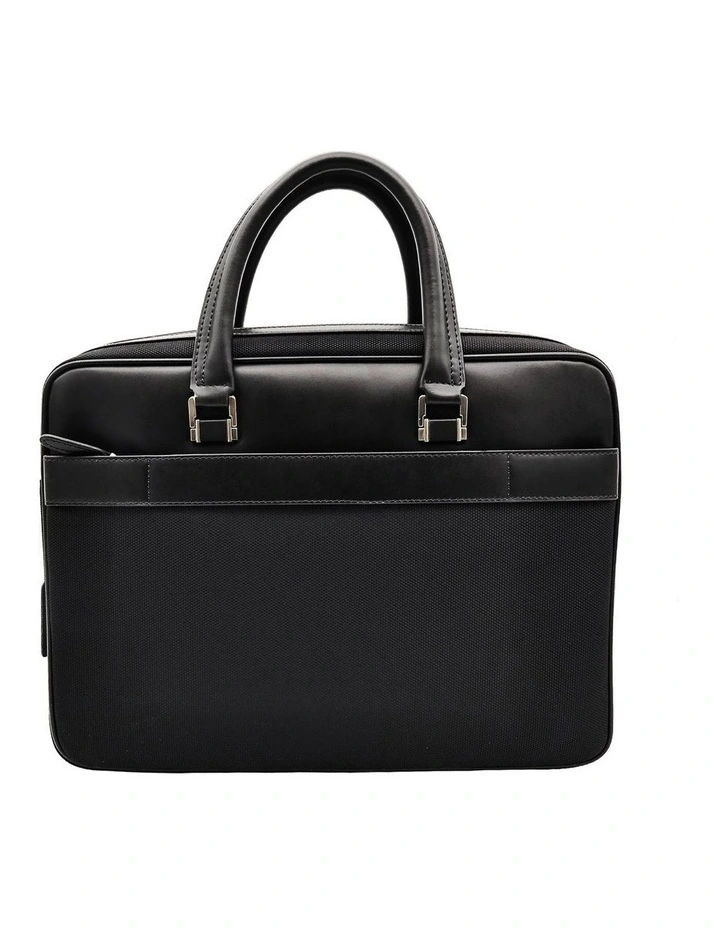 Canvas Black Leather Breif Case image 4
