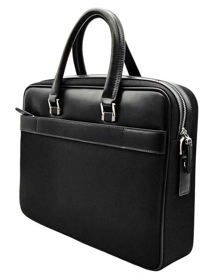 Canvas Black Leather Breif Case image 6