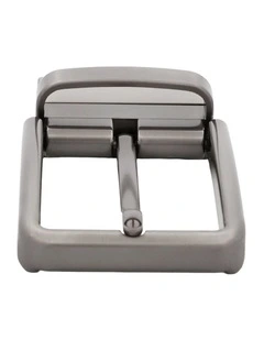 Brushed Light Gunmetal Reversible Belt Buckle