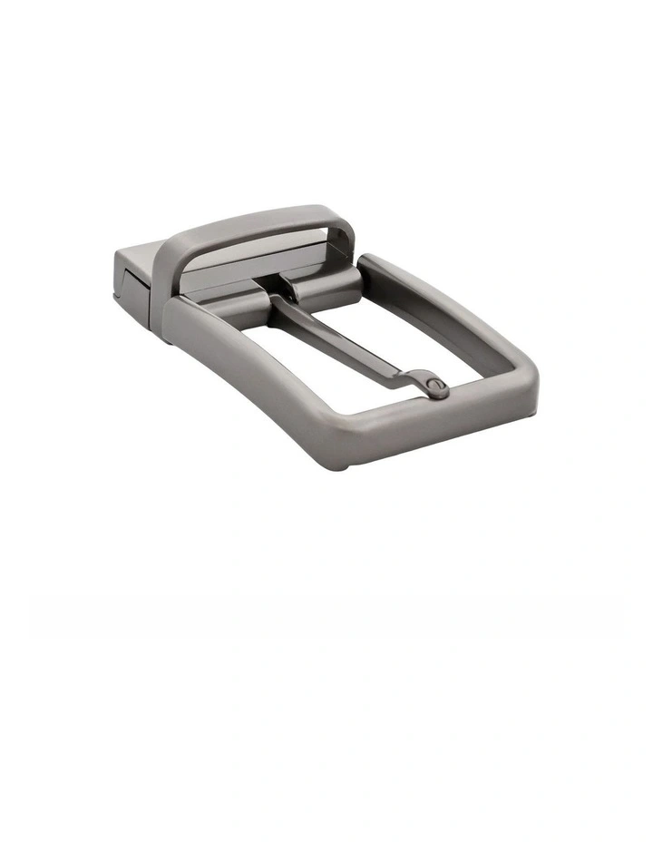 Brushed Light Gunmetal Reversible Belt Buckle image 2