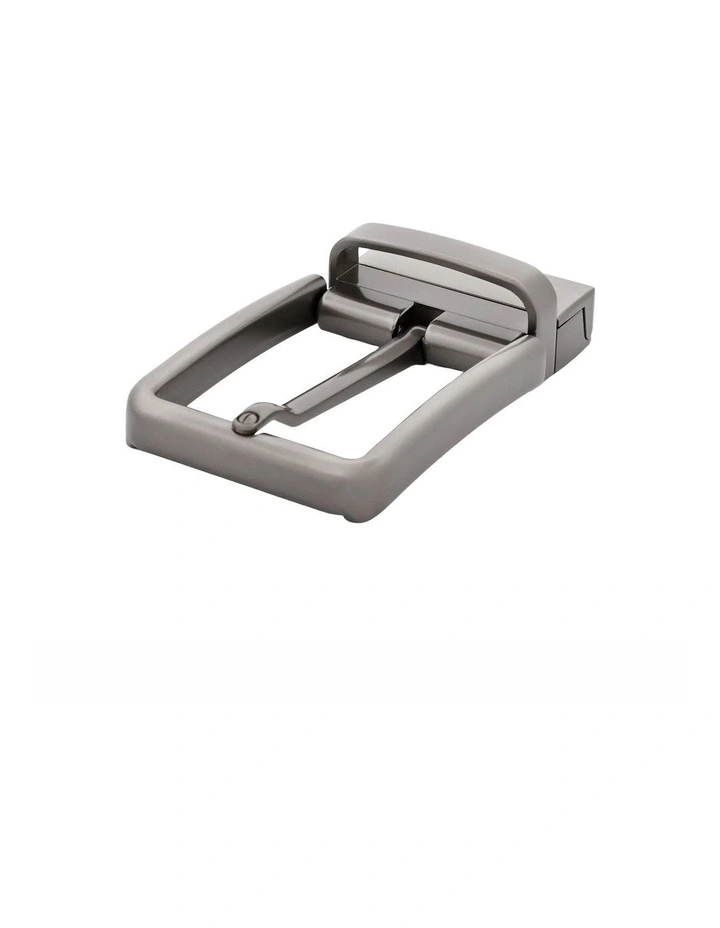 Brushed Light Gunmetal Reversible Belt Buckle image 3