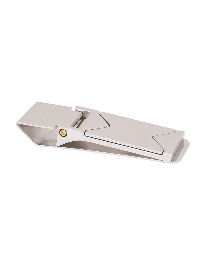 Polished Rhodium Plated Money Clip image 1