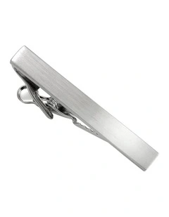 Brushed Rhodium Tie Bar