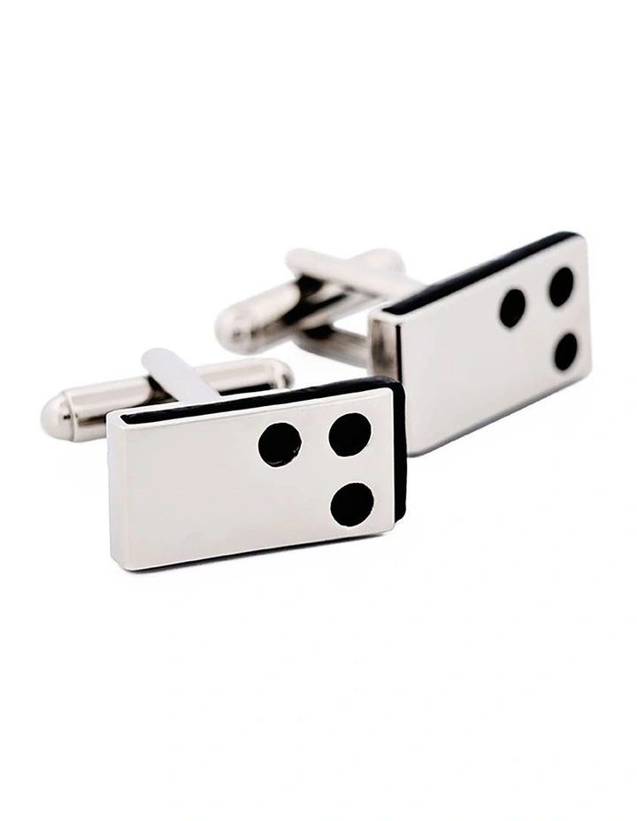 Rhodium Black Epoxy Cufflinks image 2