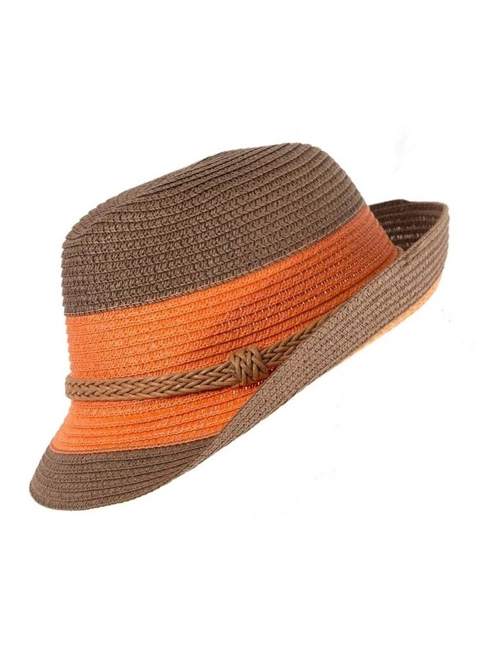 Multicolor Short Brim Fedora Hat M175OR M175OR image 1