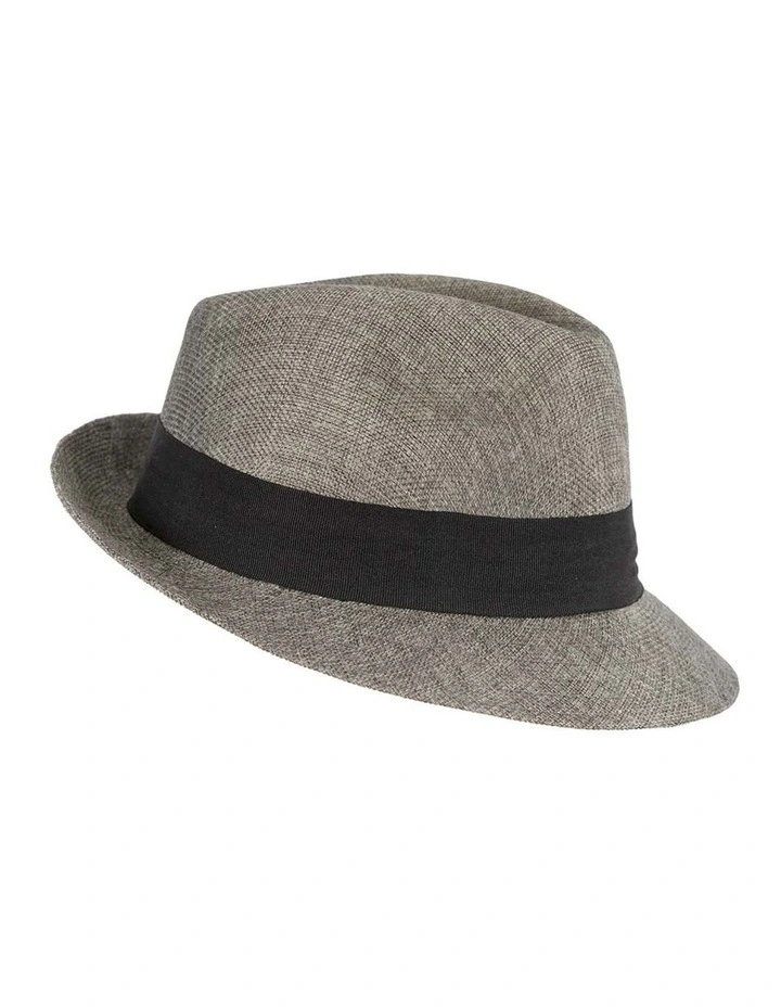 Grey Fedora Homburg Hat M182G image 2