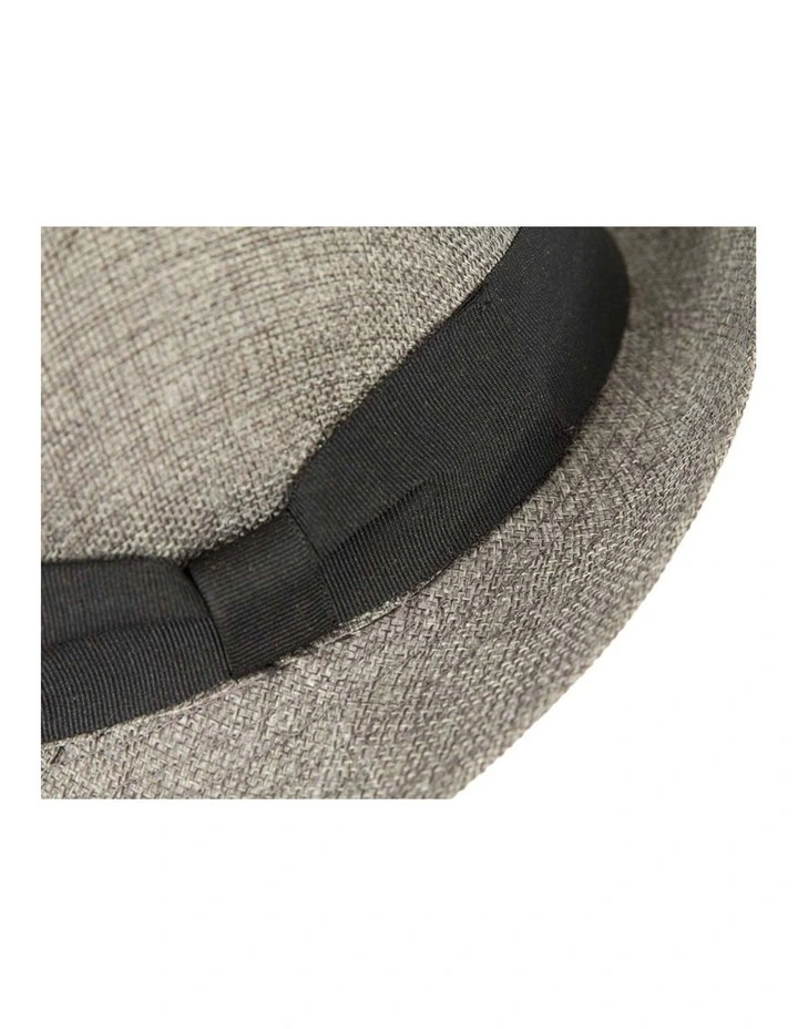 Grey Fedora Homburg Hat M182G image 4