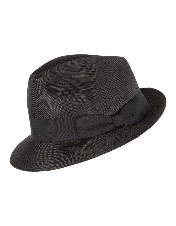 Black Fedora Homburg Hat M182B image 1