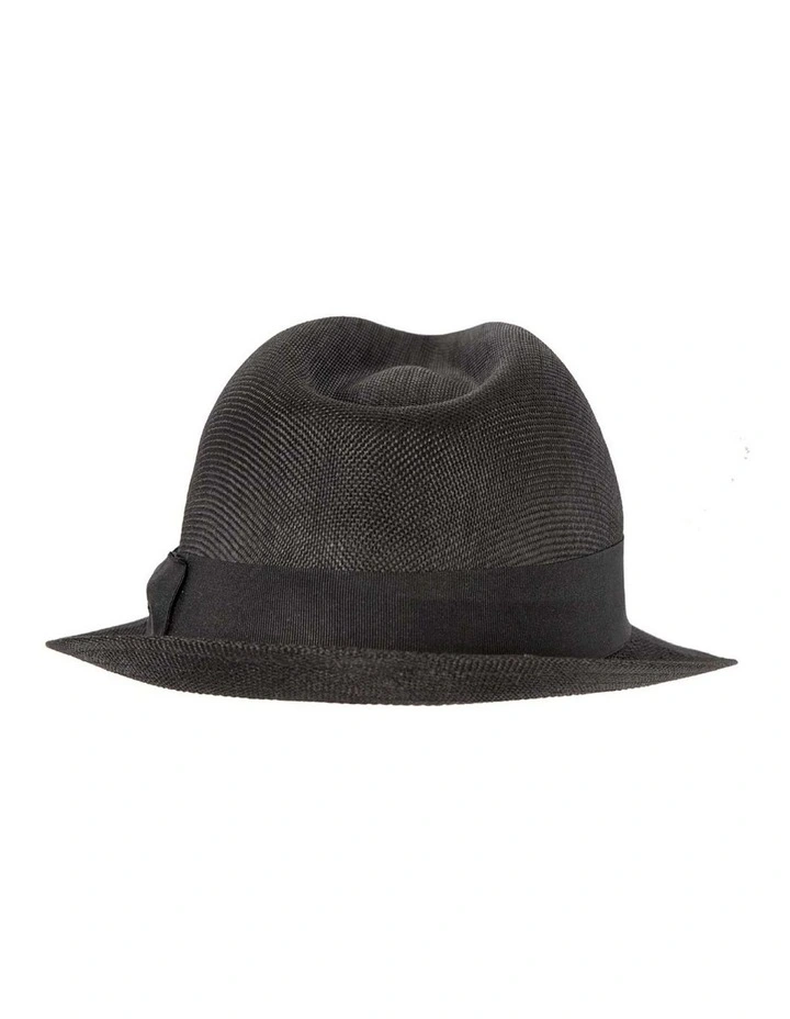 Black Fedora Homburg Hat M182B image 5