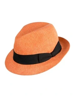 Orange Fedora Homburg Hat by Max Alexander M173OR