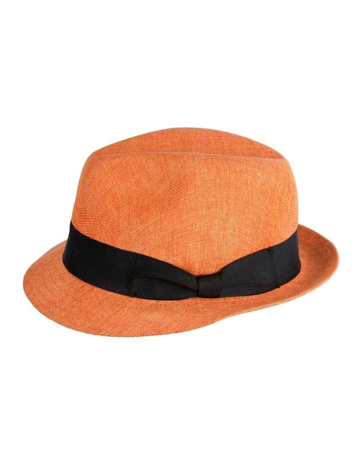 Orange Fedora Homburg Hat by Max Alexander M173OR image 3