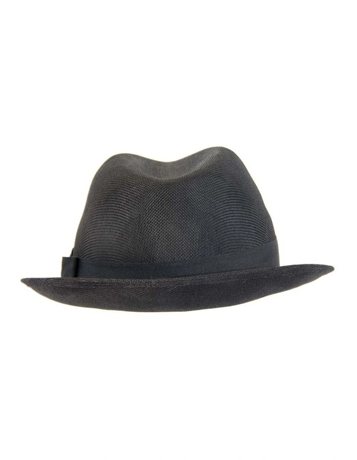 Black summer fedora hat M160B image 3