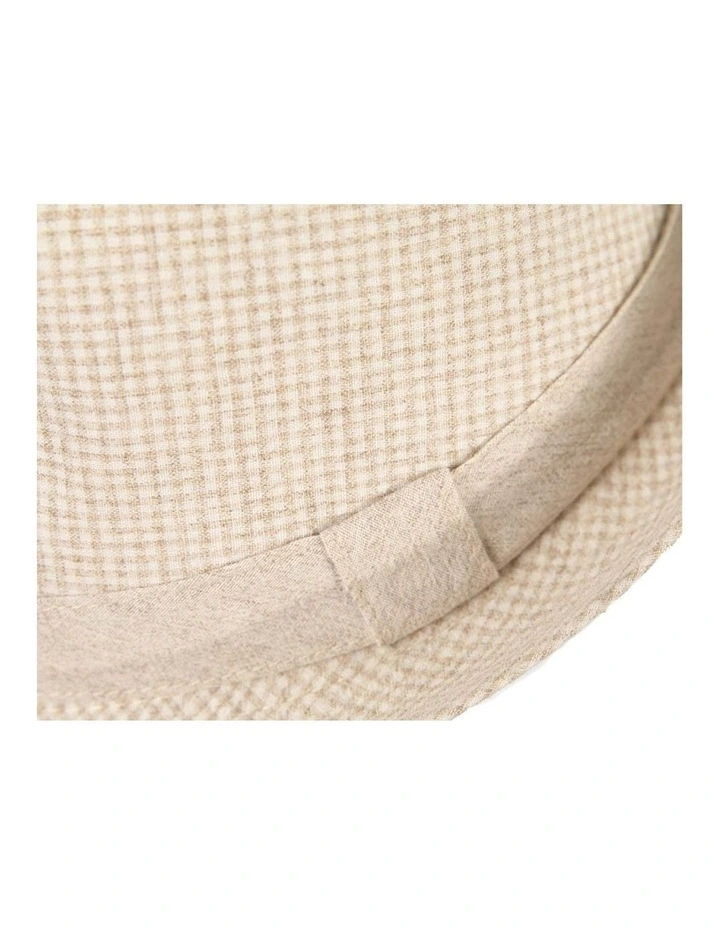 Beige Short Brim Fedora Hat M180BE image 4
