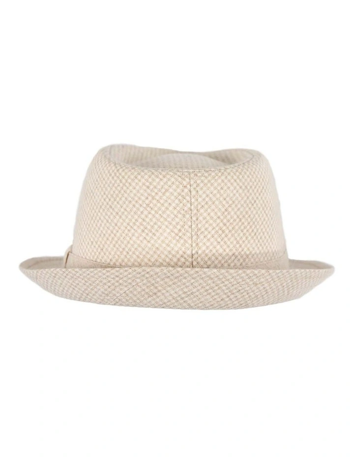 Beige Short Brim Fedora Hat M180BE image 5