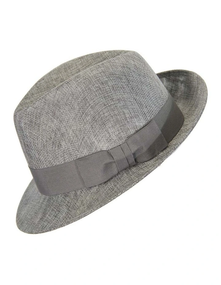 Grey mens summer fedora hat M160S image 1