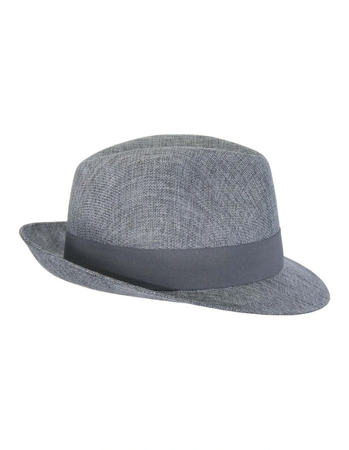 Grey mens summer fedora hat M160S image 2