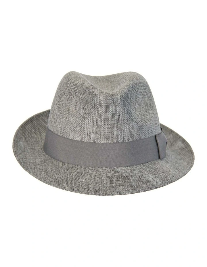 Grey mens summer fedora hat M160S image 3