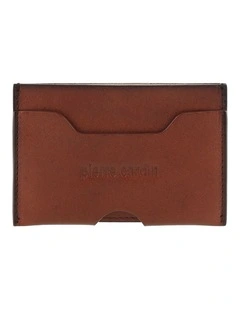 Pierre Cardin Genuine Leather Credit Card Wallet in Brandy