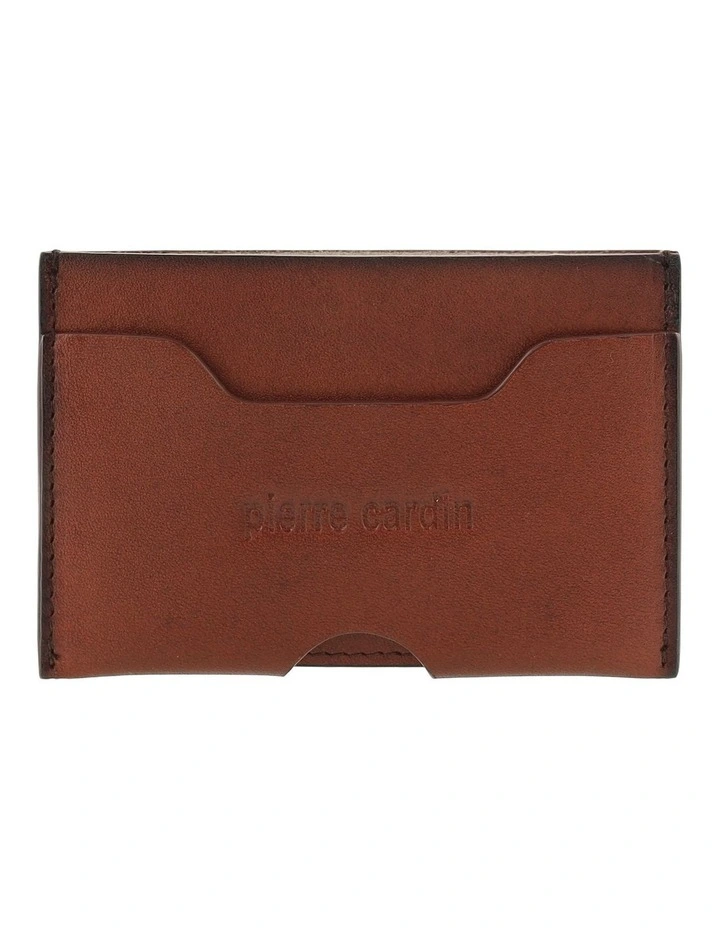 Pierre Cardin Genuine Leather Credit Card Wallet in Brandy image 1