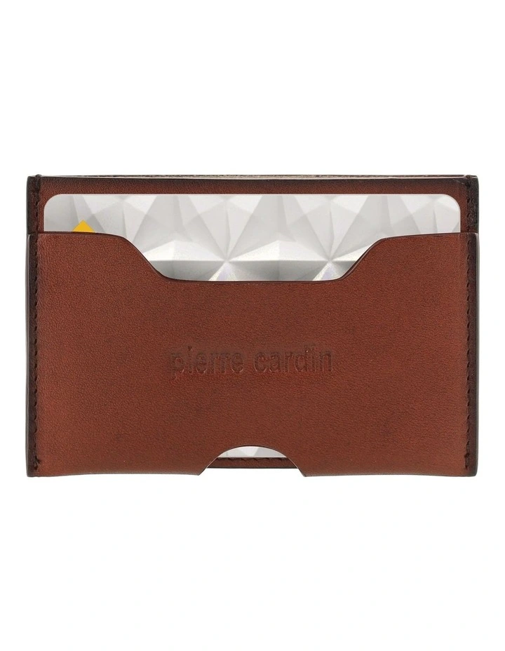 Pierre Cardin Genuine Leather Credit Card Wallet in Brandy image 2