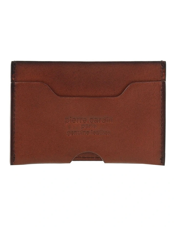 Pierre Cardin Genuine Leather Credit Card Wallet in Brandy image 3