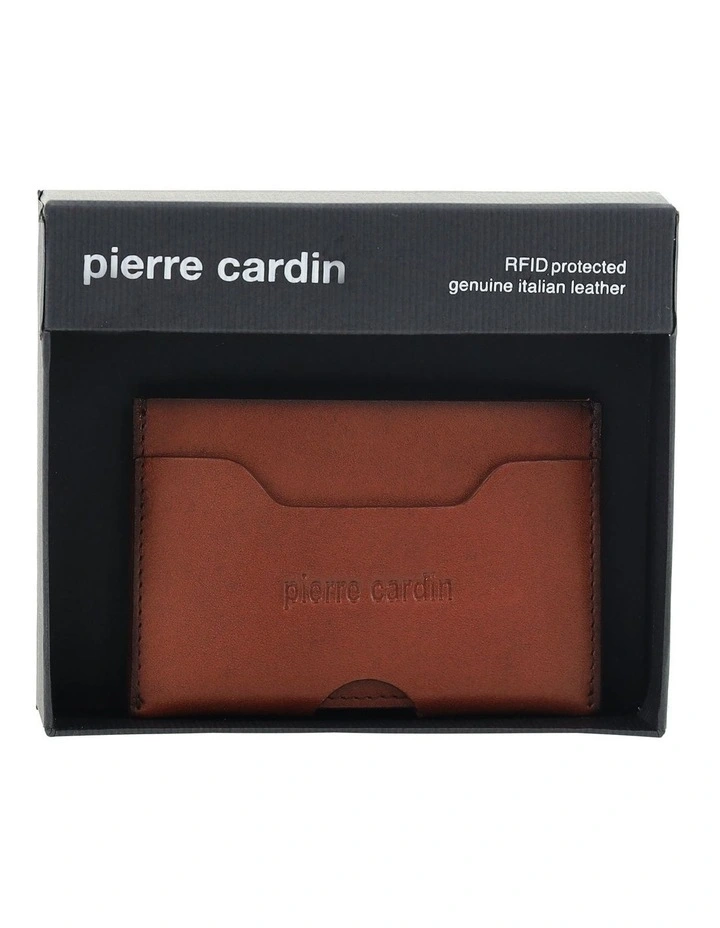 Pierre Cardin Genuine Leather Credit Card Wallet in Brandy image 4