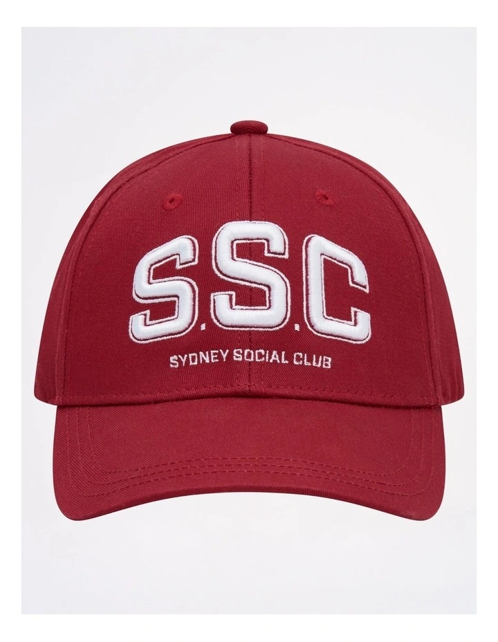 S.S.C. Cap in Red | One Size image 1