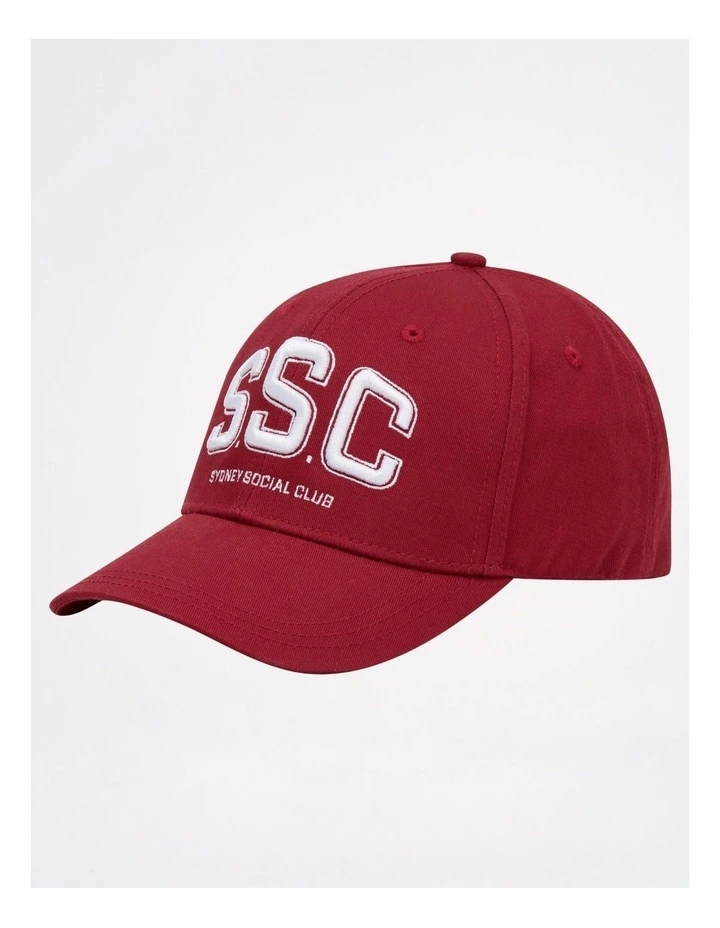S.S.C. Cap in Red | One Size image 2