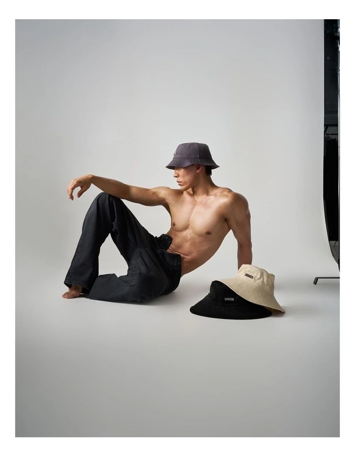 Statement Bucket Hat in Gunmetal image 3