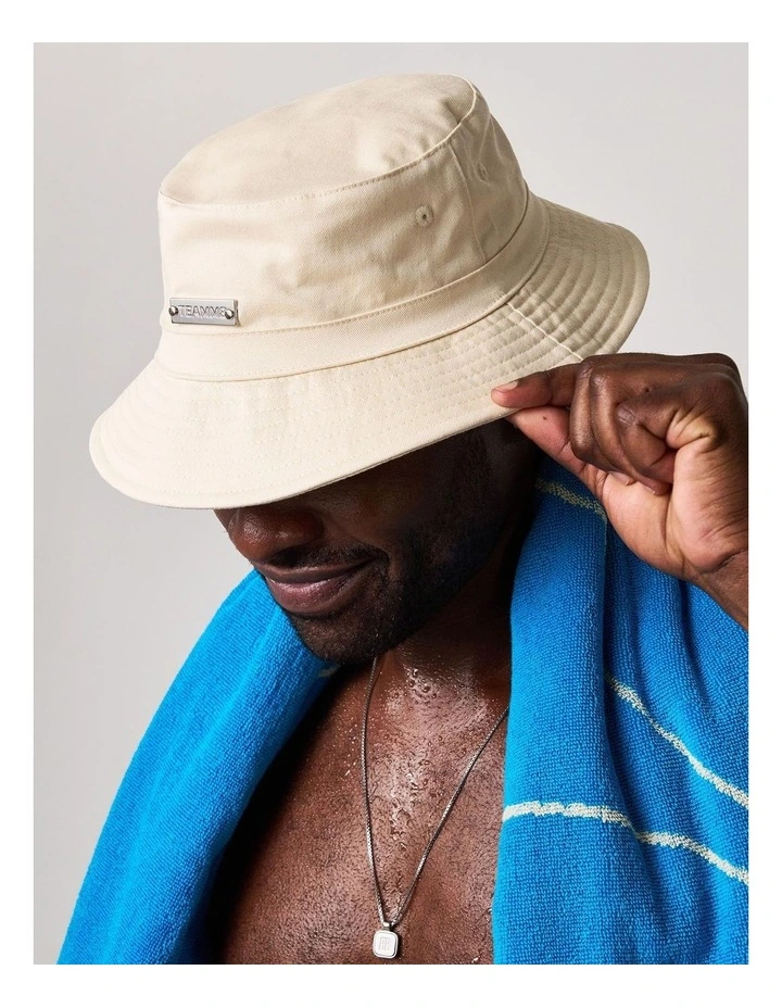 Statement Bucket Hat in Ecru image 3