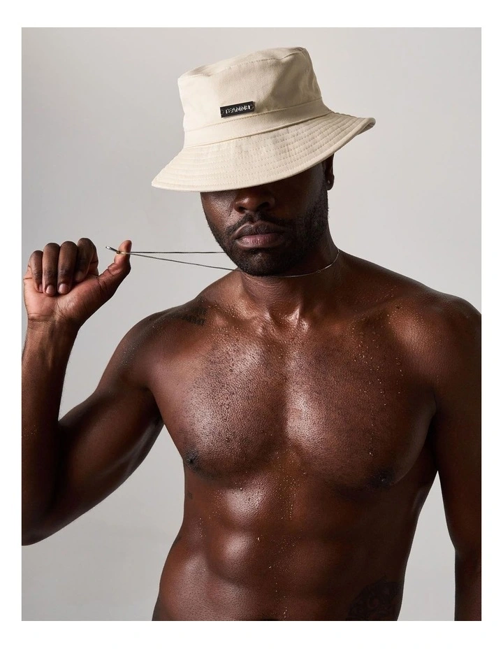 Statement Bucket Hat in Ecru image 4