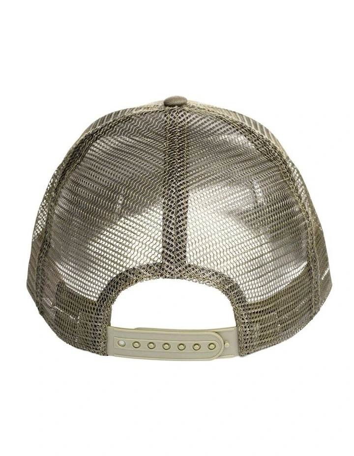 Peak Trucker Cap in Olive image 2